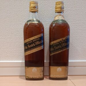 古酒(未開栓) 2本セット ウイスキー ジョニーウォーカー ブラックラベル Johnnie Walker