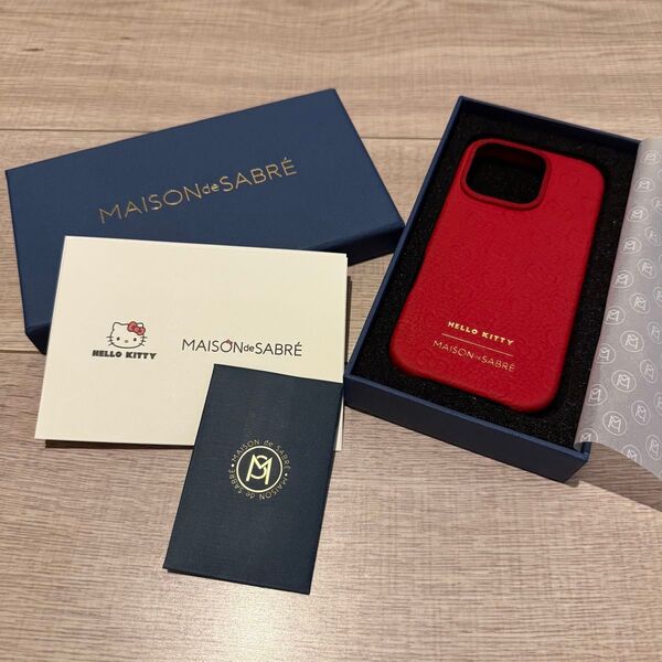 メゾンドサブレ ハローキティ iPhone16Proケース レッド
