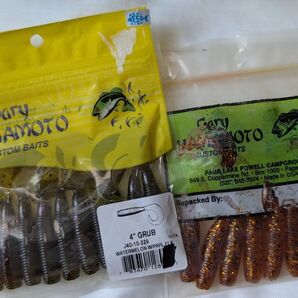 ゲーリーヤマモト Gary YAMAMOTO 4インチ シングルテール グラブ WメロンパープルF、パンプキン他 23本セット