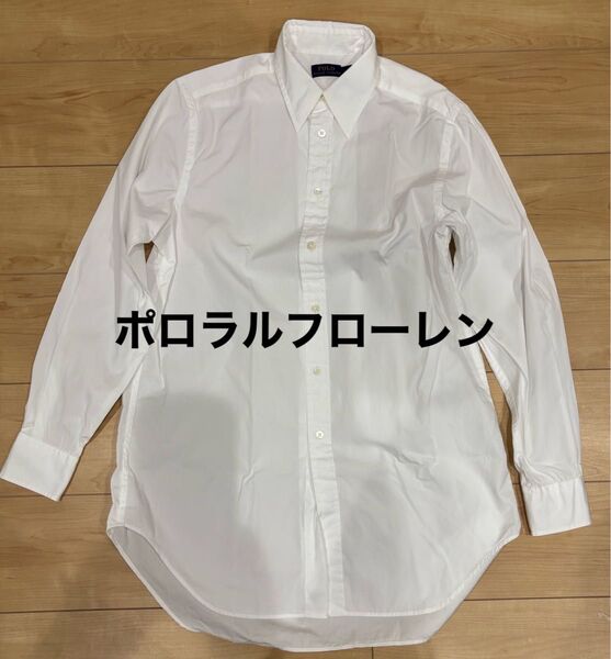 希少ポロラルフローレンポニーなしコットンシャツ サイズ6 RALPH LAUREN 白 シャツ コットン