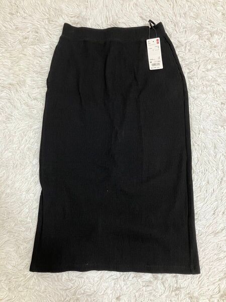 新品未使用タグ付き UNIQLO ユニクロ タイトロングスカート M ブラック