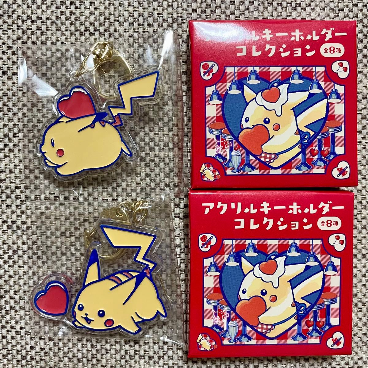 PIKACHU DINER ピカチュウ ダイナー アクリルキーホルダー 全8種 新品 ポケモンセンター ピカチュウ ダイナー PIKACHU DINER