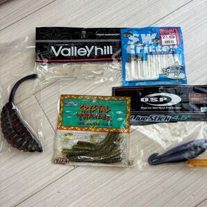 9 ワームまとめ売り 引退セット クリスタルトレーラー バレーヒル osp ドライブスティック バス釣り ワーム 釣具 釣り