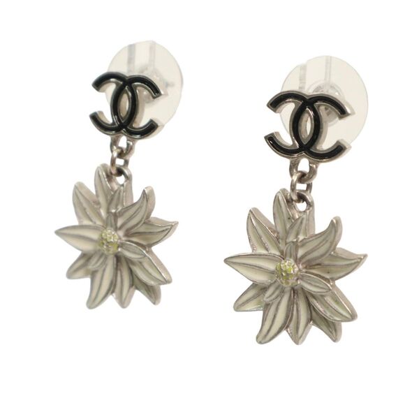 【最終処分SALE】CHANEL シャネル ココマーク ピアス シルバー A-6584