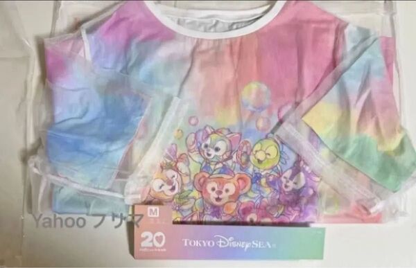 ダッフィー &フレンズ Tシャツ カラフルハピネス 20周年 限定 M ディズニーシー リーナベル ジェラトーニ オルメル TDS