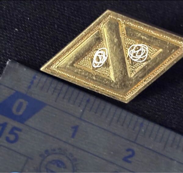 金バッジ 代紋 エンブレム 金張り 菱形 詳細不明 現状品一般人入手不可。
