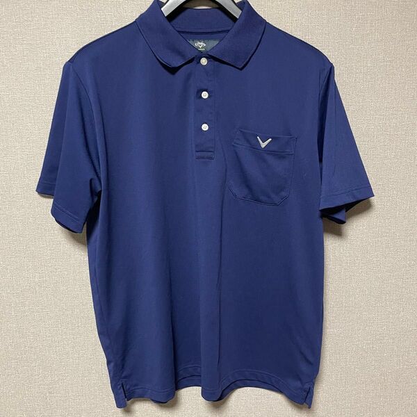 キャロウェイ callaway 半袖ポロシャツ ネイビー ゴルフウェア メンズ 3L XXL 241-951634