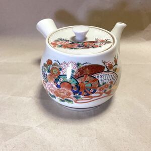  small teapot *. tea utensils tea utensils blue and white ceramics red . flat cheap Kyoyaki porcelain ceramics and porcelain ceramics white porcelain * Showa Retro no start rujik Taisho romance at that time thing 