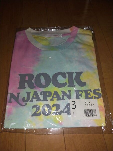 未使用送料込 ROCK IN JAPAN FES 2024 タイダイTシャツ Lサイズ ロッキン/RIJF