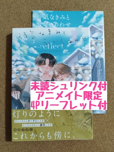 新刊未読◆弱気なきみと永いしあわせ reflect◆木丈ですく◆アニメイト特典4Pリーフレット◆シュリンク付