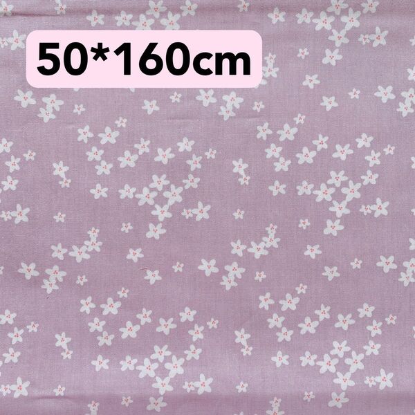 生地 50*160cm 花柄 紫 ハンドメイド 手芸 手作り 入学入園 新品 女の子 ドール 人形 ぬいぐるみ バッグ ペット服