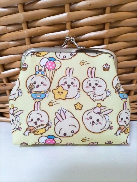 ☆ハンドメイドがま口ポーチ ちいかわ うさぎ☆
