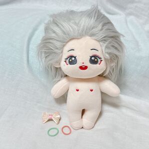 ★ぬいぐるみ ハンドメイド DIY 手芸 手作り 着せ替え カスタムドール 女の子 スターボディ 綿人形 アクセサリー シルバー