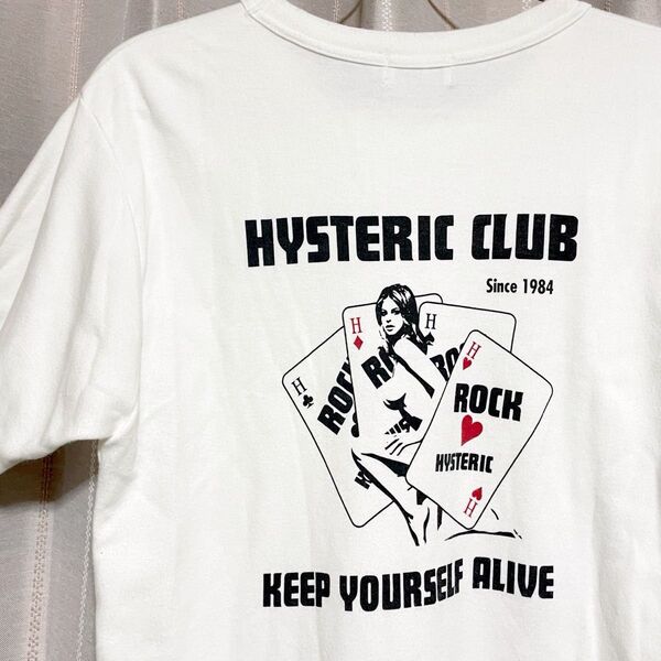 HYSTERIC GLAMOUR トランプガール グラフィック Tシャツ Sサイズ ヒステリックグラマー ホワイト
