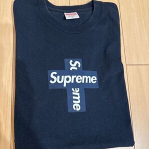 Supreme Cross Box Logo Tee "Navy"