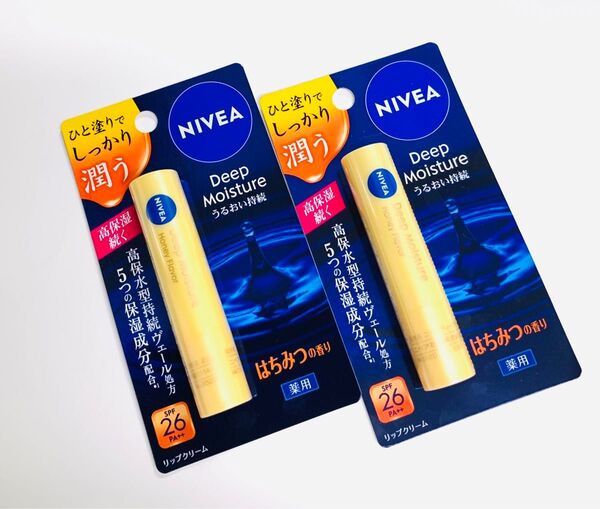 ニベア ディープモイスチャーリップ はちみつの香り/②セット リップクリーム NIVEA
