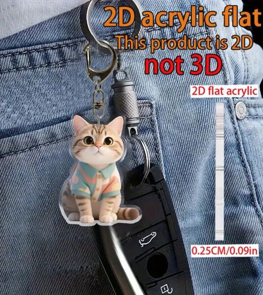 キジシロ キジトラ キーホルダー キーリング 猫 ネコ ねこ アクリル