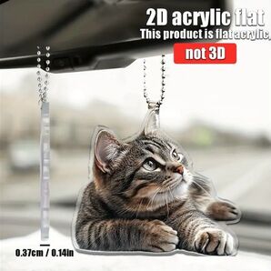 大判 キジトラ キーホルダー オーナメント 飾り インテリア アクリル 猫 ねこ ネコ 2D