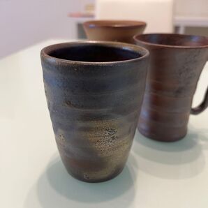 備前焼タンブラー3点