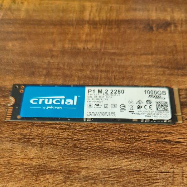 crucial P1 M.2 2280 NMVe SSD 1TB