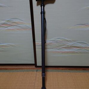 ステッキ 杖 かるがも オム伸縮 S・M兼用 千鳥格子