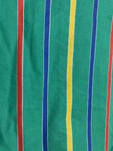 RECITAL リサイタル　フランス製　ヴィンテージ 緑ストライプ　柄　長袖　シャツ　1 グリーン×青×赤×黄×白　ブラウス_画像8