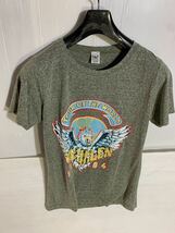 MARI GOLD マリーゴールド　霜降りグリーン　1984 VAN HALEN ヴァンヘイレン　ビッグイーグル　レプリカツアーTシャツ　ロックT バンドT 緑_画像3