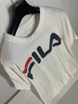 ヴィンテージ FILA フィラ　デカロゴ 大　プリント　白　半袖　Tシャツ　XL程度　ホワイト_画像5