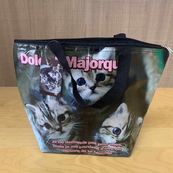 アルミ保冷クーラーバック 35cm 28cm 12cm 10リットル 猫デザイン