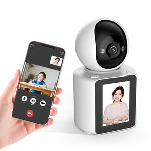 【ワンタッチ通話&ビデオ通話対応】200万画素 WiFiドーム型防犯カメラ 屋内用 AI人感検知 動体検知 見守りカメラ 高齢