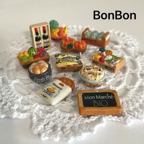 ビオのマルシェ 11個 フェーブ フェーヴ フランス 陶器 ミニチュア 朝市