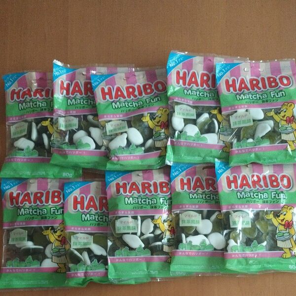 HARIBOハリボー抹茶ファン80g×10袋まとめ売り