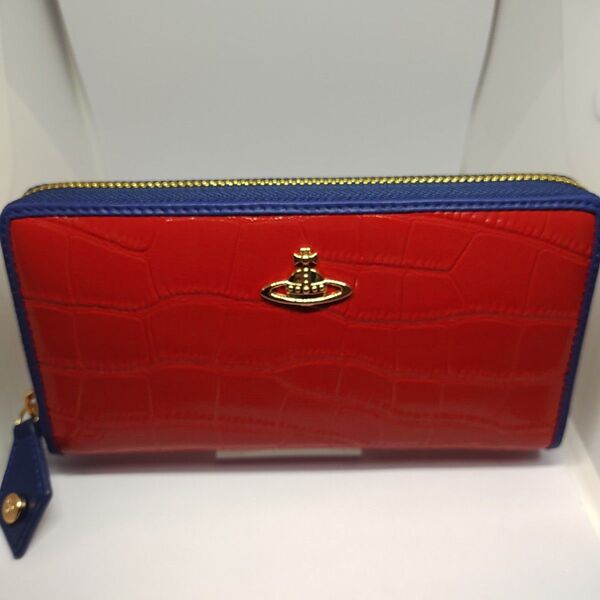 329赤クロコダイル柄ヴィヴィアンウエストウッド Vivienne Westwood 長財布 新品未使用アウトレット