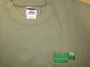 ロレックス ROLEX デイトナ24 ROLEX AT DAYTONA24 Feb. 3-4. 2001年 トレーナー Lサイズ 正規品 ノベルティ 未使用 長期保存美品 刺繍入り