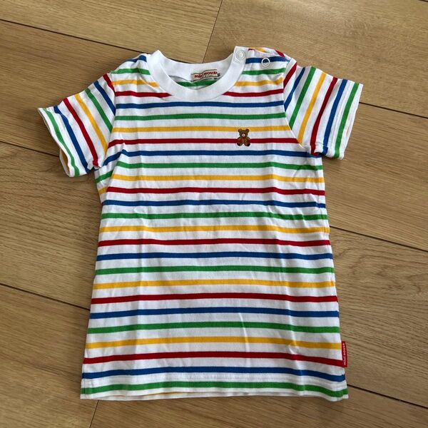 美品 ミキハウス Tシャツ 90 ボーダー