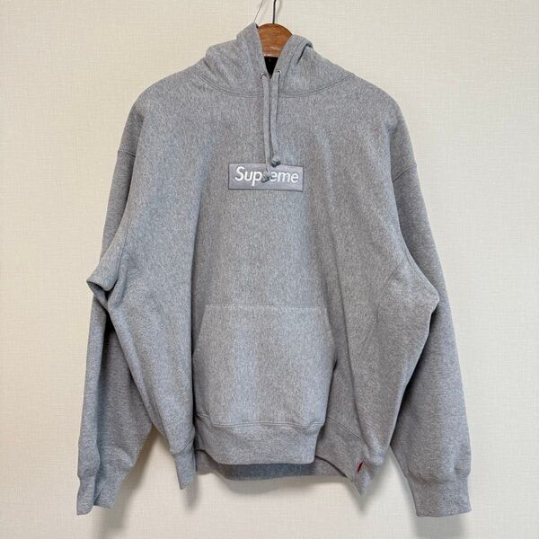 美品 USED/Supreme Box Logo Hooded Sweatshirt "Heather Grey" (24FW)