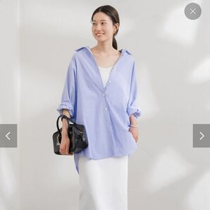 FRAMeWORK ハーフスリーブポンチョシャツ ブルー 今期完売