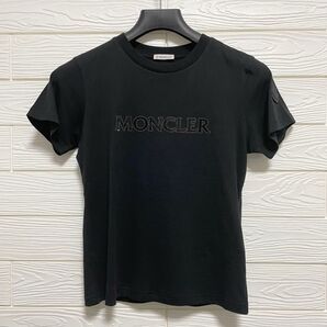 【値下げ限界】新品 100%本物 MONCLER ラインストーン ロゴ Tシャツ モンクレール ブラック 半袖