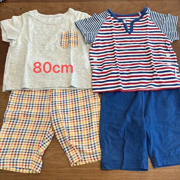 ユニクロ 半袖パジャマ 80cm 2セット まとめ売り
