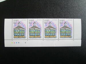  commemorative stamp CM*. version attaching *83 modern European style architecture no. 7 compilation 60 jpy old .. school ..4 sheets block 