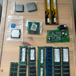 中古 cpu 等 pcパーツ メモリ 等 intel ステッカー付 まとめ売り