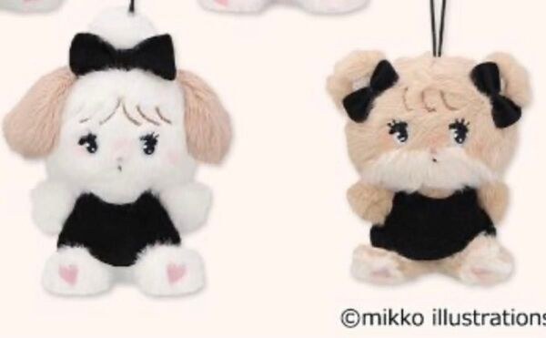 mikko characters BLACK RIBBON マスコット スフレ&ラテ 2種セット