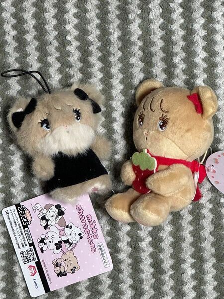 mikko characters BLACK RIBBON マスコット ラテ&いちごマスコット ラテ 2種セット