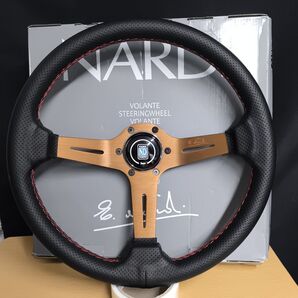 NARDIナルディタイプ ステアリング ゴールド350mm ディープ75mm
