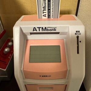 ATM型貯金箱 ピンク 反応が悪い時があるためジャンク品として