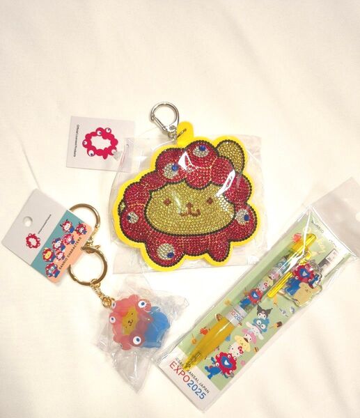 【完売品】関西万博 サンリオコラボ ポムポムプリン 豪華3点セット!! キーホルダー ストラップ SANRIO