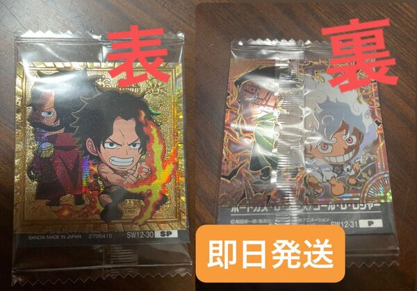 にふぉるめーしょん ワンピース 大海賊 シール ウエハース LOG.12 ゴールドパラレル エース ロジャー ニカ ドラゴン