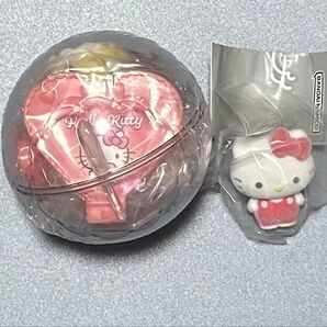 サンリオキャラクターズ カプセルステッキ+ふわふわフロッキードール ハローキティセット ガチャ