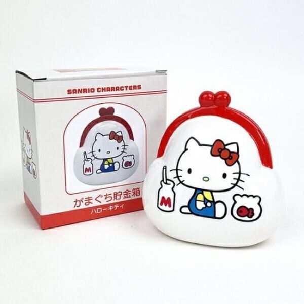 ハローキティ50thAnniversary サンリオ ハローキティ がまぐち貯金箱 バンク インテリア Sanrio
