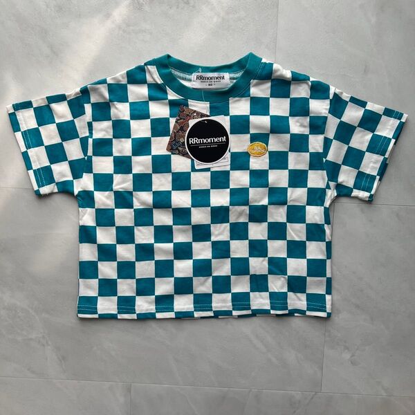 【新品未使用タグ付き】しまむら RRmoment Tシャツ 90 チェッカー柄